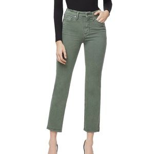 Good American Curve Straight Jean,Olive Green,00